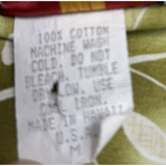 Pacific Legend Hawaiian Shirt Floral Made in USA Hawaii Palm Tree Camp Party M - Picture 7 of 8